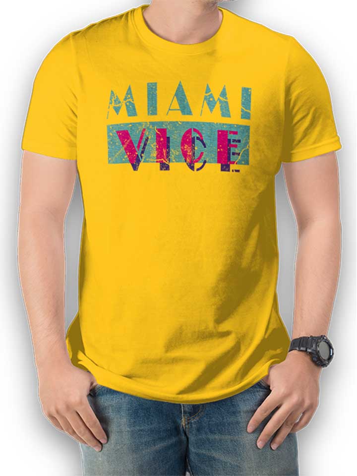 Miami Vice Vintage Camiseta amarillo L