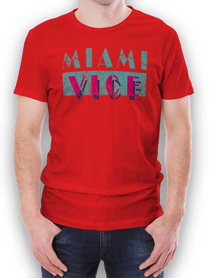 Miami Vice Vintage T-Shirt rouge L