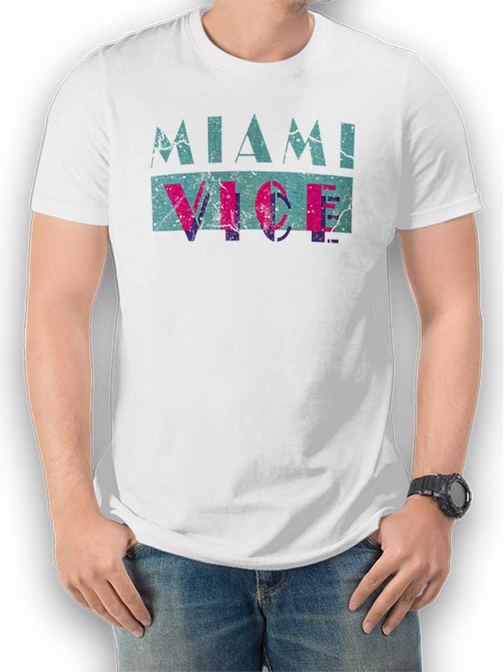 Miami Vice Vintage Camiseta blanco L