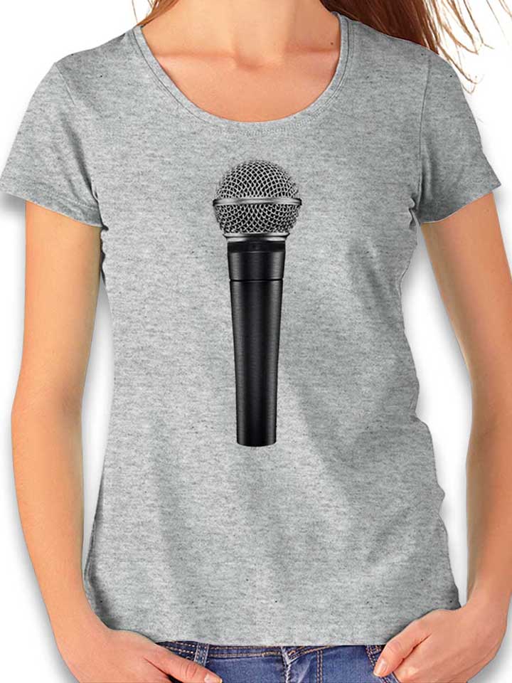 Microphone Camiseta Mujer gris-jaspeado L