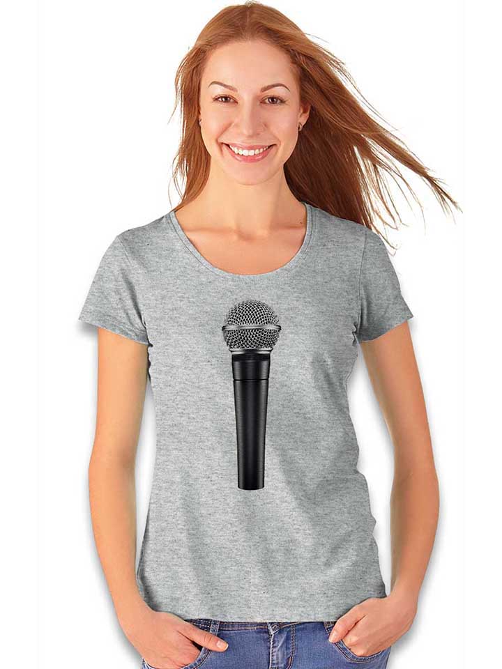 microphone-damen-t-shirt grau-meliert 2