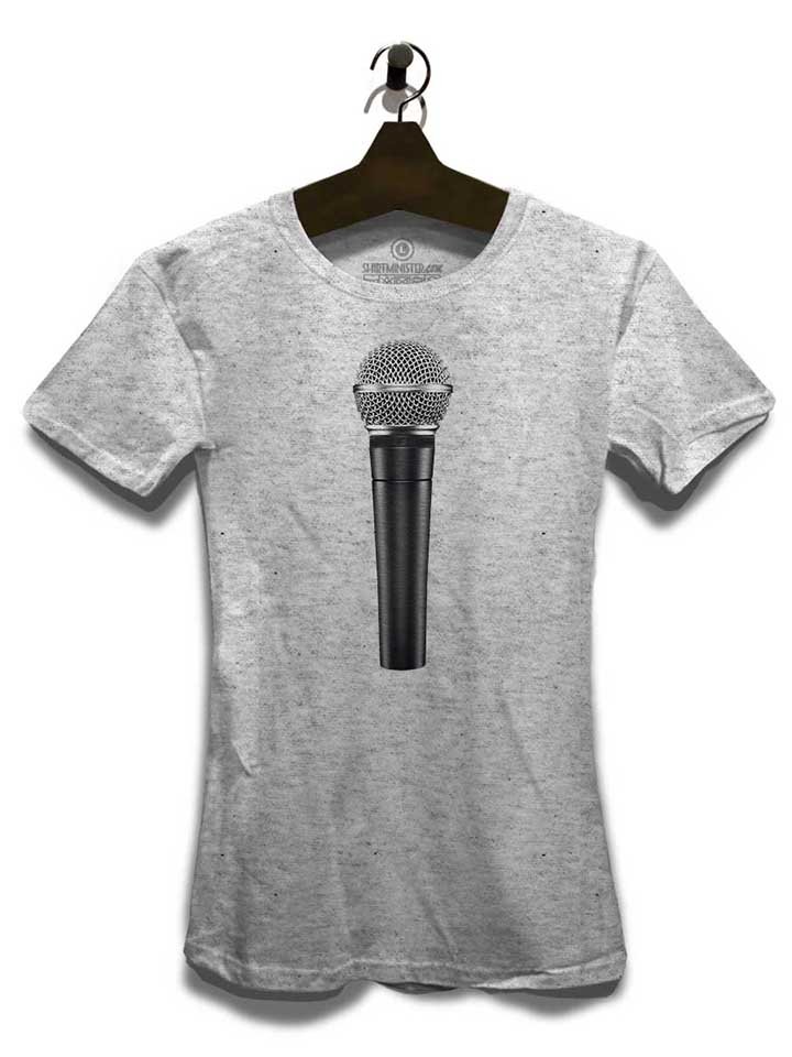 microphone-damen-t-shirt grau-meliert 3