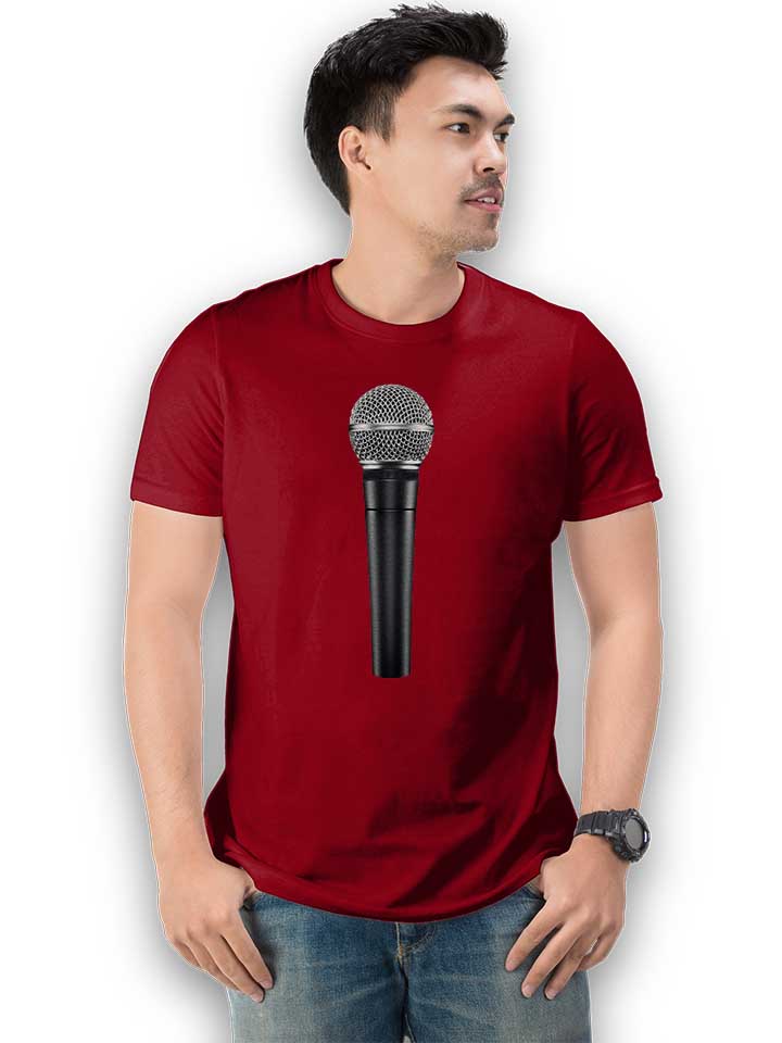 microphone-t-shirt bordeaux 2