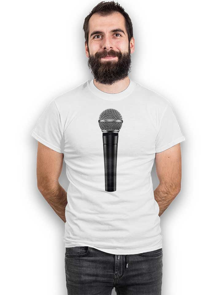 microphone-t-shirt weiss 2
