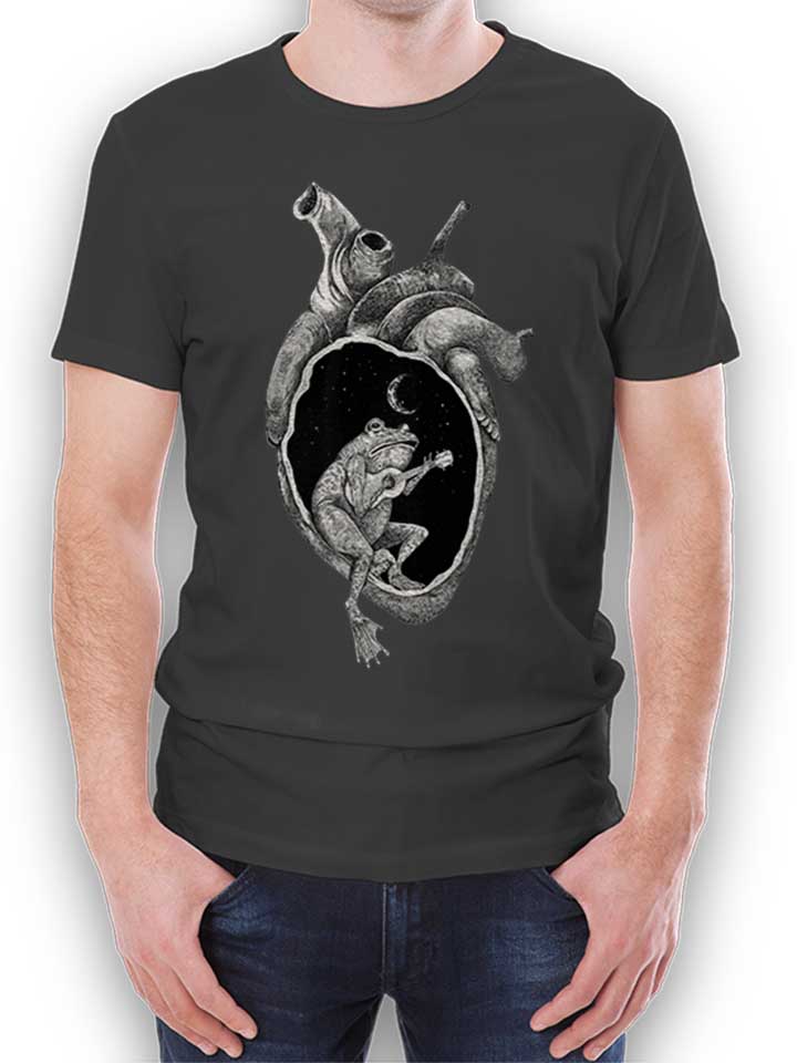 Midnight Heart Frog T-Shirt gris-fonc L
