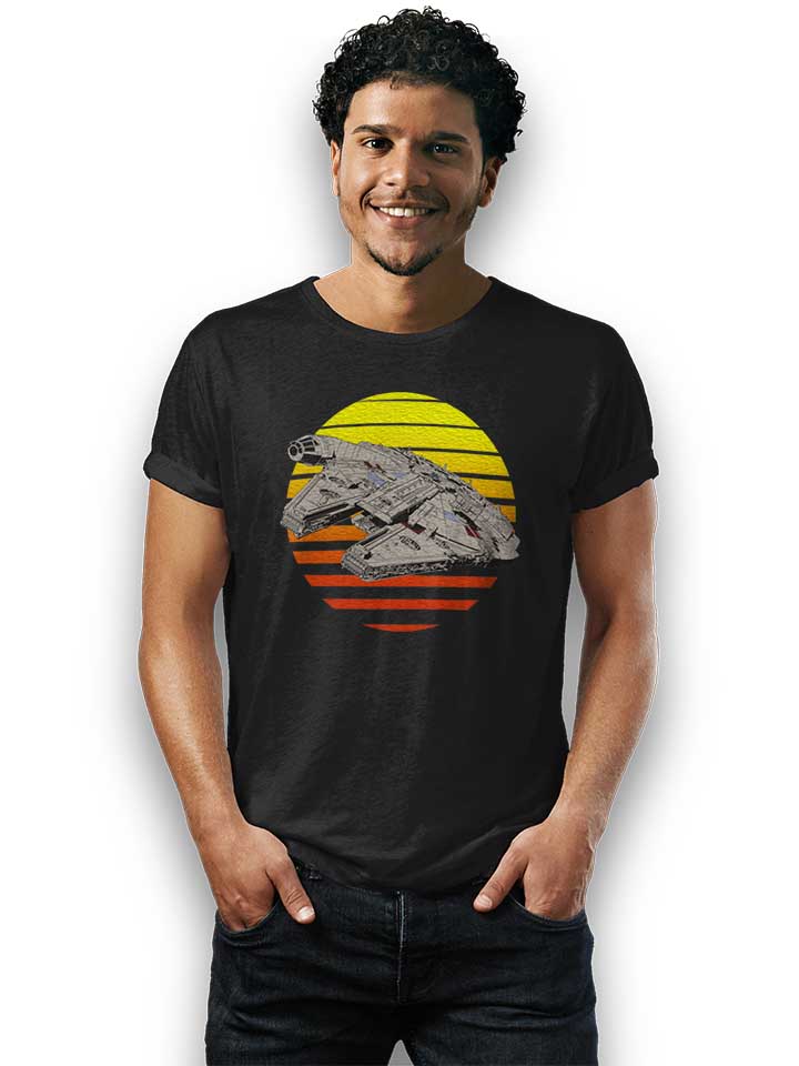 millenium-falcon-sunset-t-shirt schwarz 2