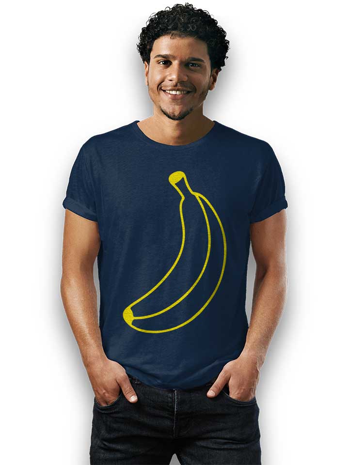 minimalist-banana-t-shirt dunkelblau 2