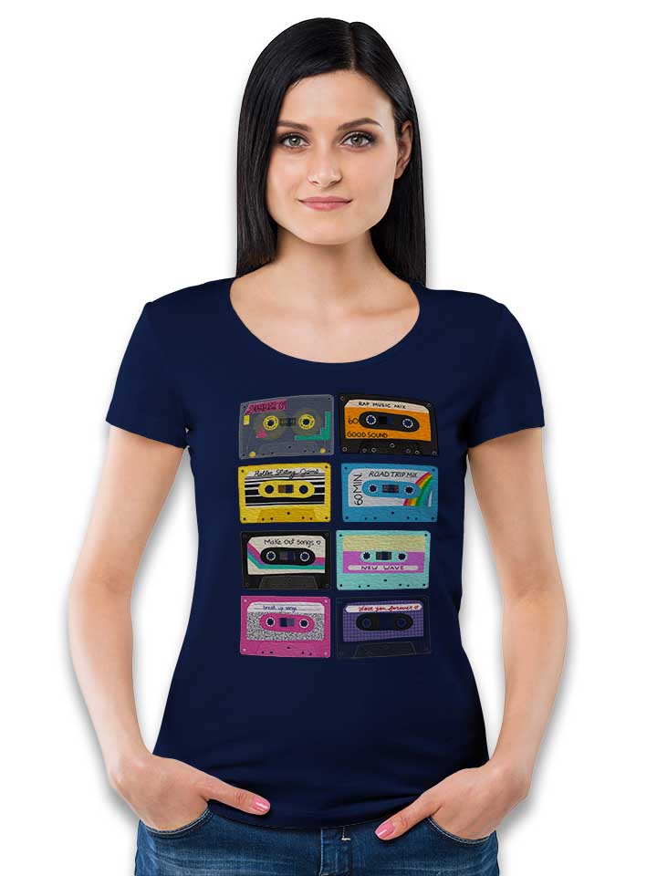 mix-tapes-damen-t-shirt dunkelblau 2