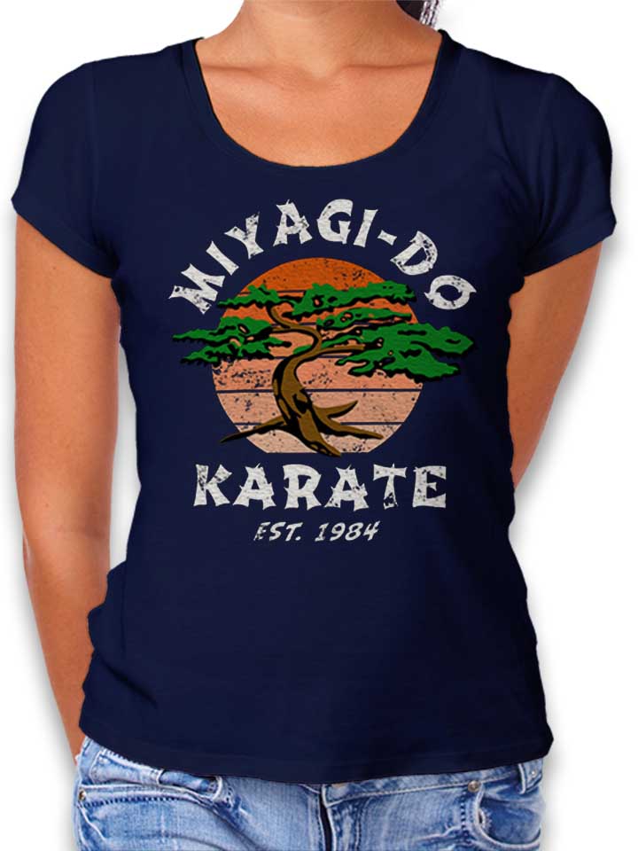 Miyagi Karate Damen T-Shirt dunkelblau L