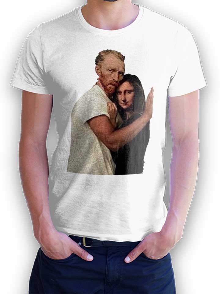 Mona Lisa Van Gogh T-Shirt weiss L