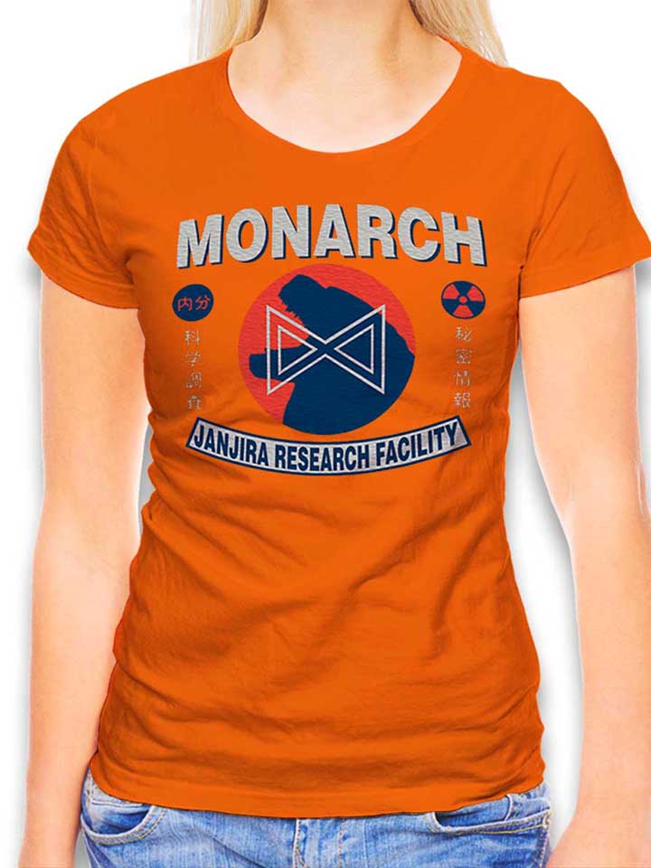 monarch-godzilla-damen-t-shirt orange 1