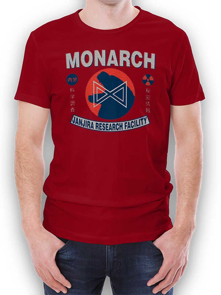 monarch-godzilla-t-shirt bordeaux 1
