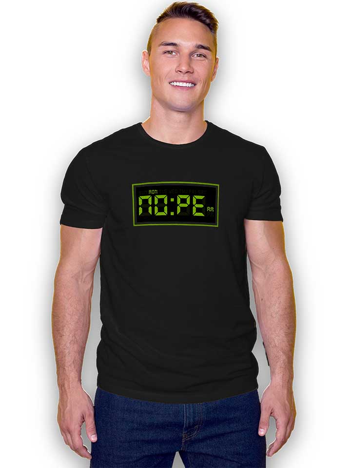 monday-nope-wecker-t-shirt schwarz 2