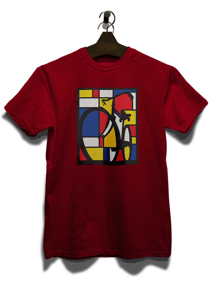 mondrian-bicycle-art-t-shirt bordeaux 3