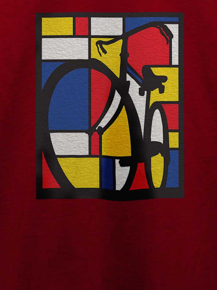 mondrian-bicycle-art-t-shirt bordeaux 4