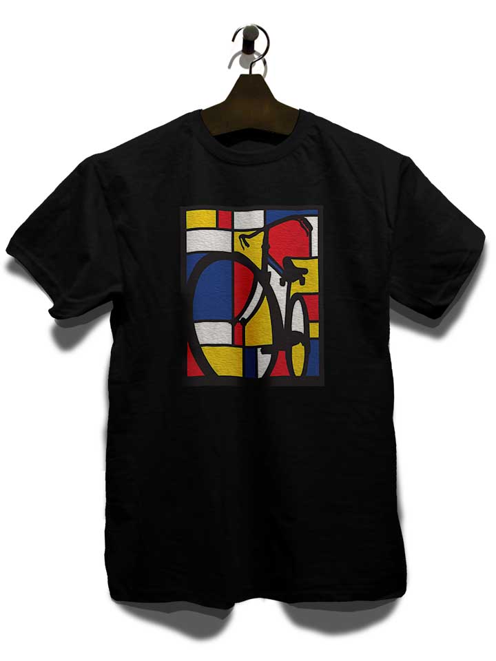 mondrian-bicycle-art-t-shirt schwarz 3