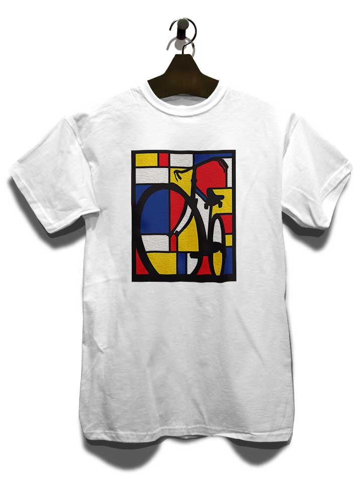mondrian-bicycle-art-t-shirt weiss 3