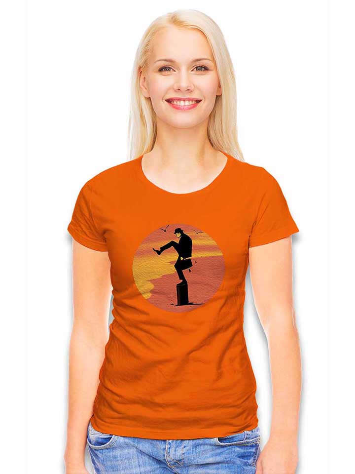 monty-phyton-karate-kid-damen-t-shirt orange 2