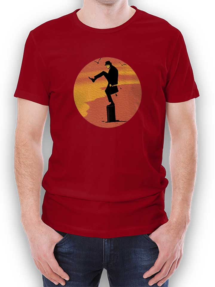 Monty Phyton Karate Kid Camiseta burdeos L