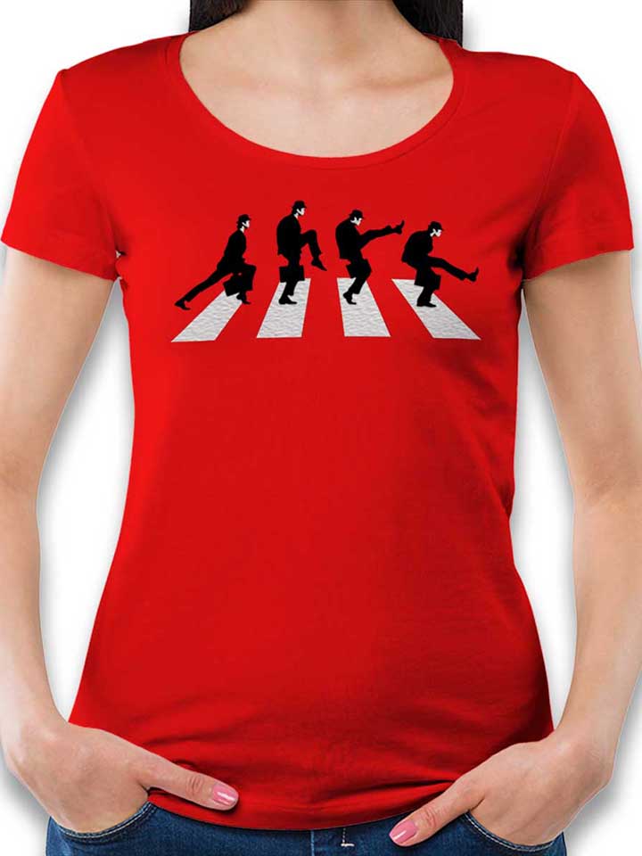 Monty Python Abbey Road Womens T-Shirt red L