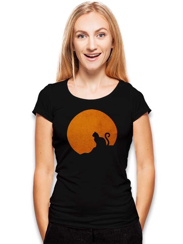 moon-and-cat-damen-t-shirt schwarz 2