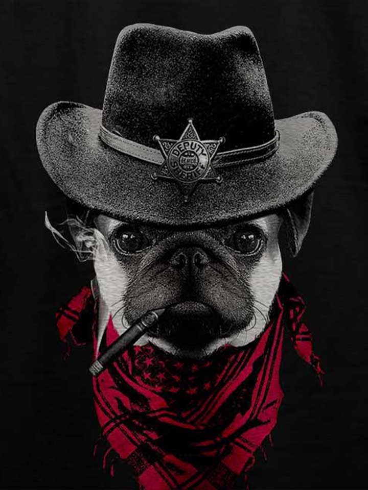 mops-sheriff-dog-t-shirt schwarz 4