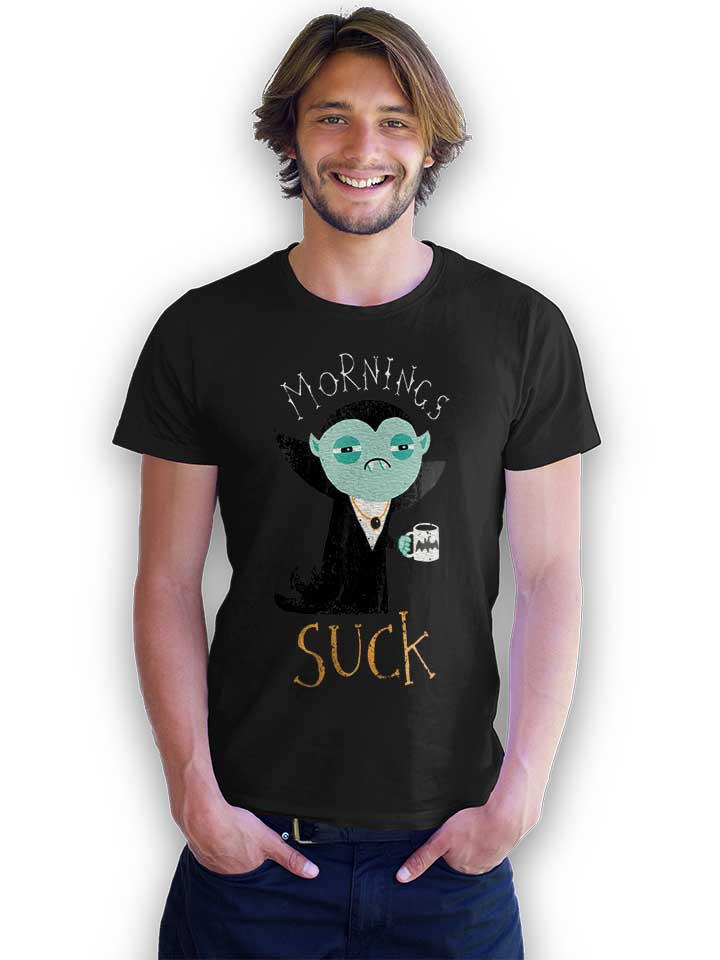 mornings-suck-vampir-t-shirt schwarz 2