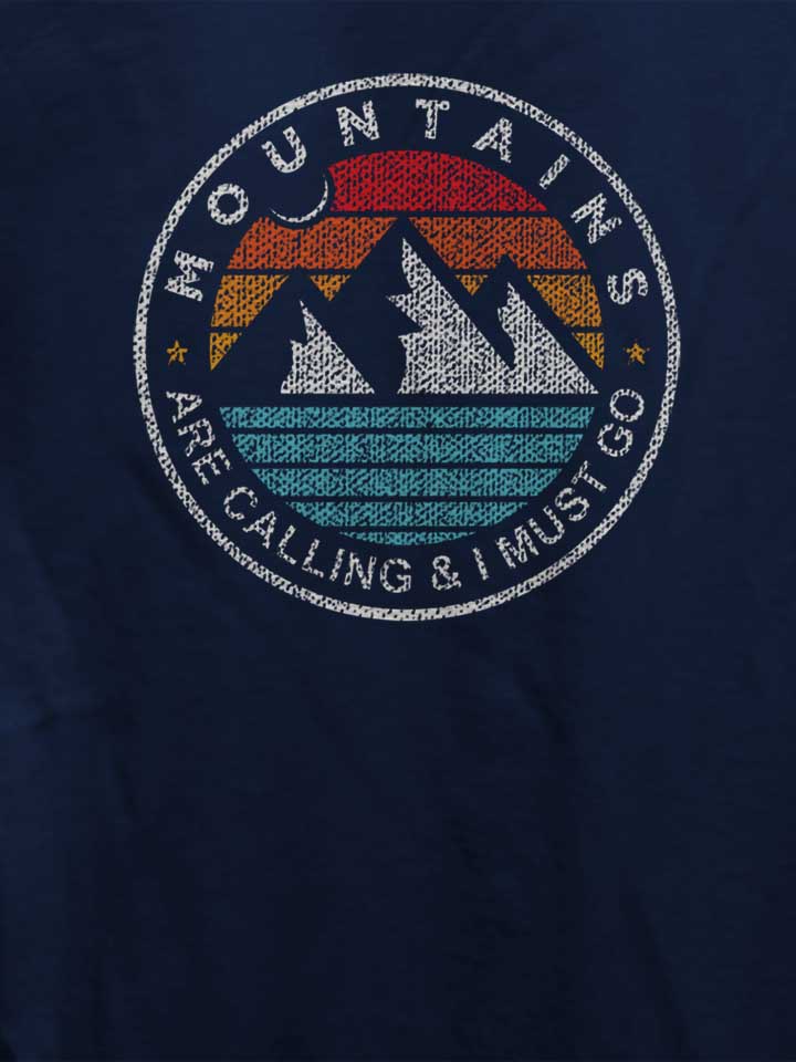 mountains-are-calling-damen-t-shirt dunkelblau 4