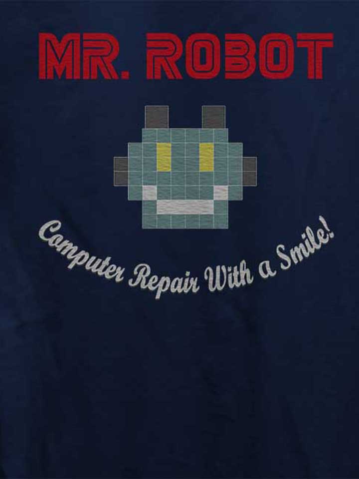 mr-robot-computer-repair-with-a-smile-damen-t-shirt dunkelblau 4