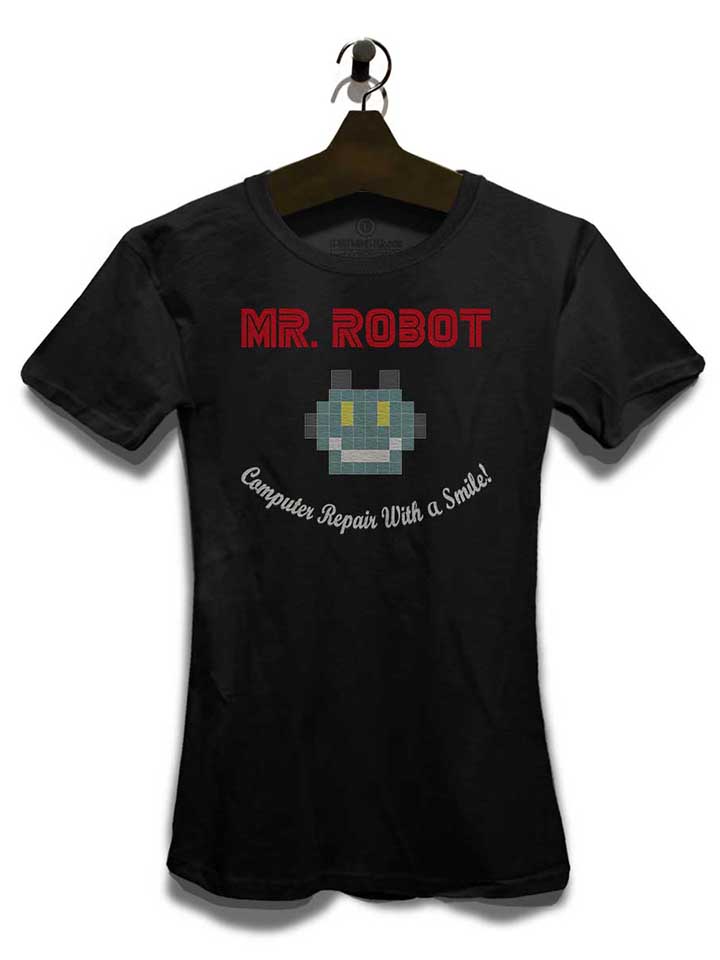 mr-robot-computer-repair-with-a-smile-damen-t-shirt schwarz 3