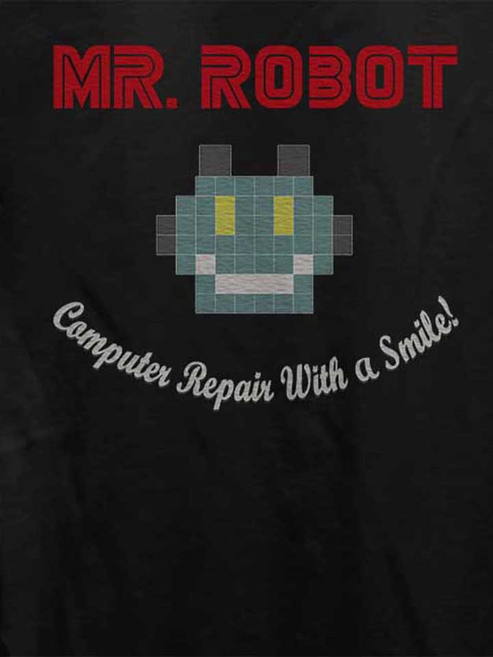 mr-robot-computer-repair-with-a-smile-damen-t-shirt schwarz 4