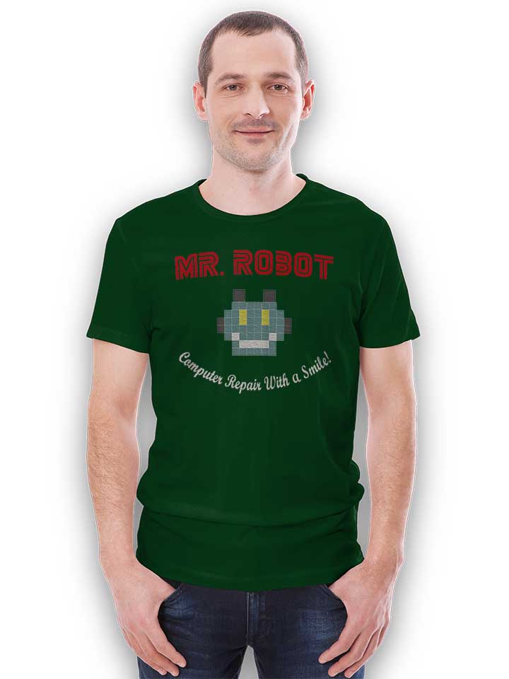 mr-robot-computer-repair-with-a-smile-t-shirt dunkelgruen 2
