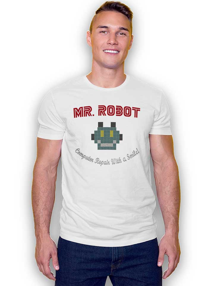 mr-robot-computer-repair-with-a-smile-t-shirt weiss 2