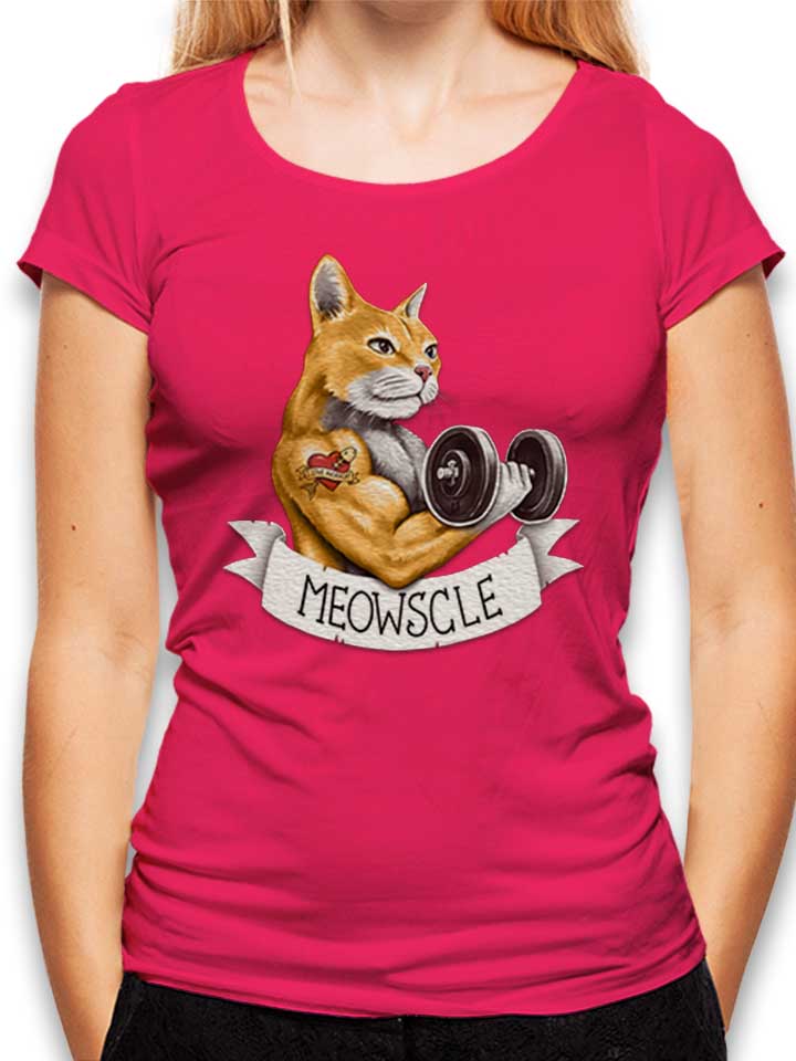Muscle Cat Damen T-Shirt fuchsia L