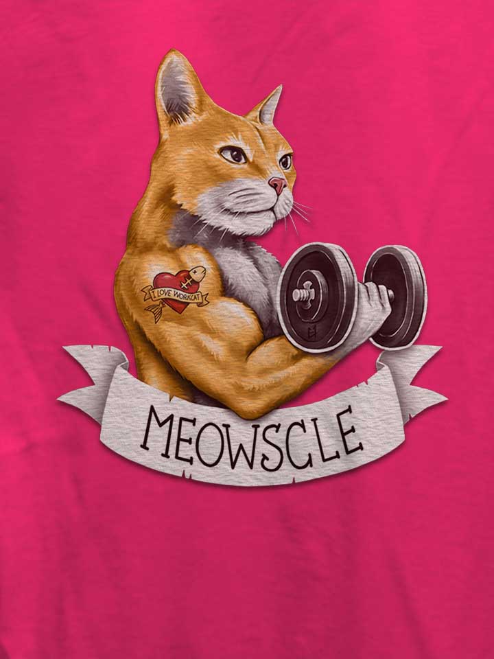 muscle-cat-damen-t-shirt fuchsia 4