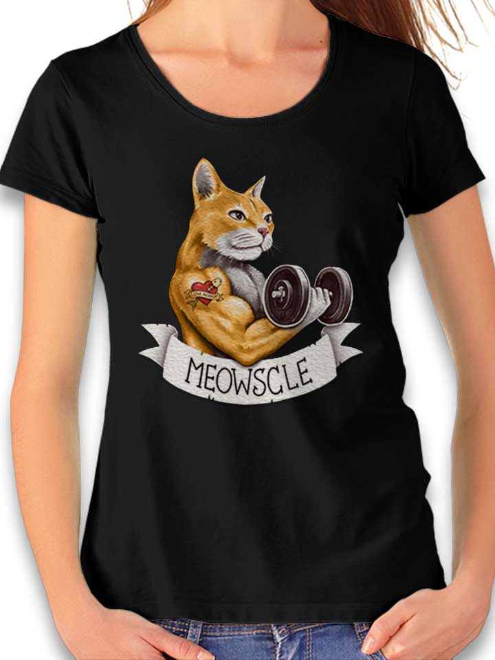 muscle-cat-damen-t-shirt schwarz 1
