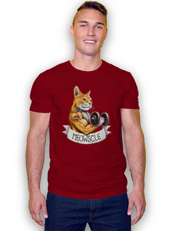 muscle-cat-t-shirt bordeaux 2