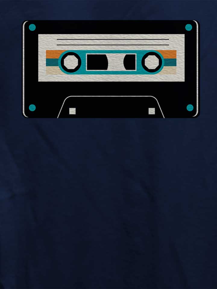 music-cassette-damen-t-shirt dunkelblau 4