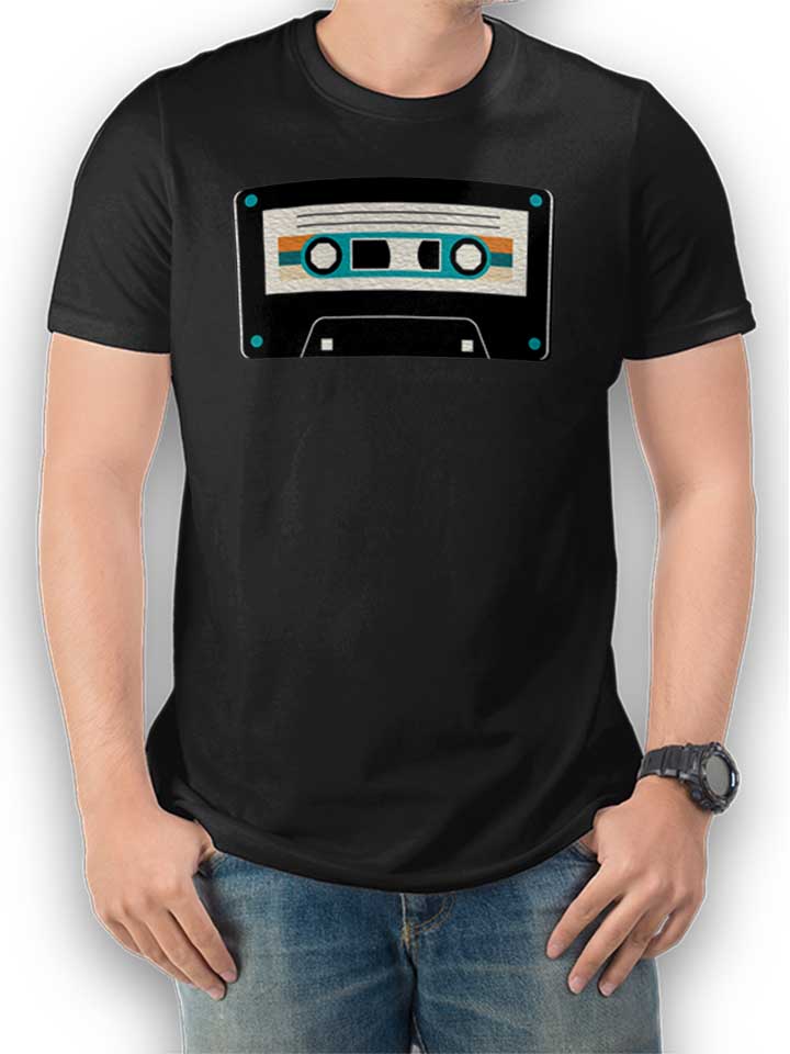 Music Cassette T-Shirt schwarz L