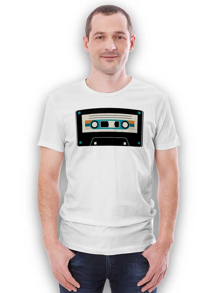 music-cassette-t-shirt weiss 2
