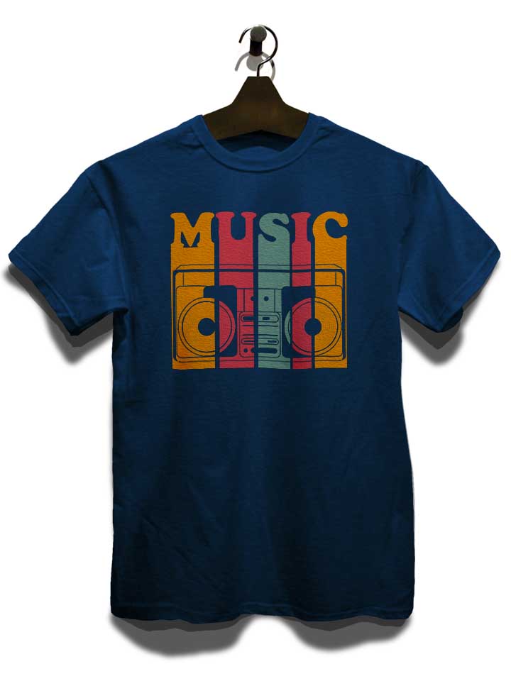 music-design-t-shirt dunkelblau 3