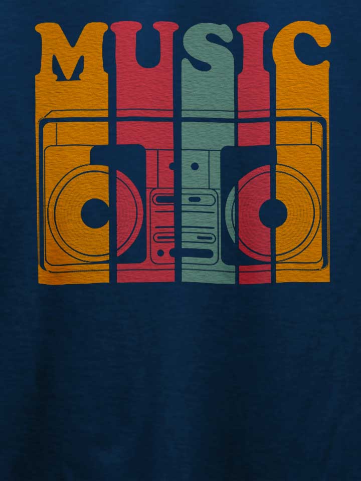 music-design-t-shirt dunkelblau 4