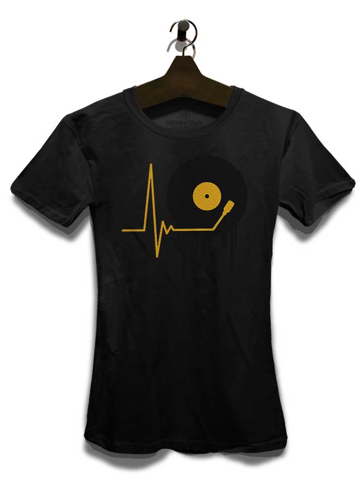 music-pulse-vinyl-damen-t-shirt schwarz 3
