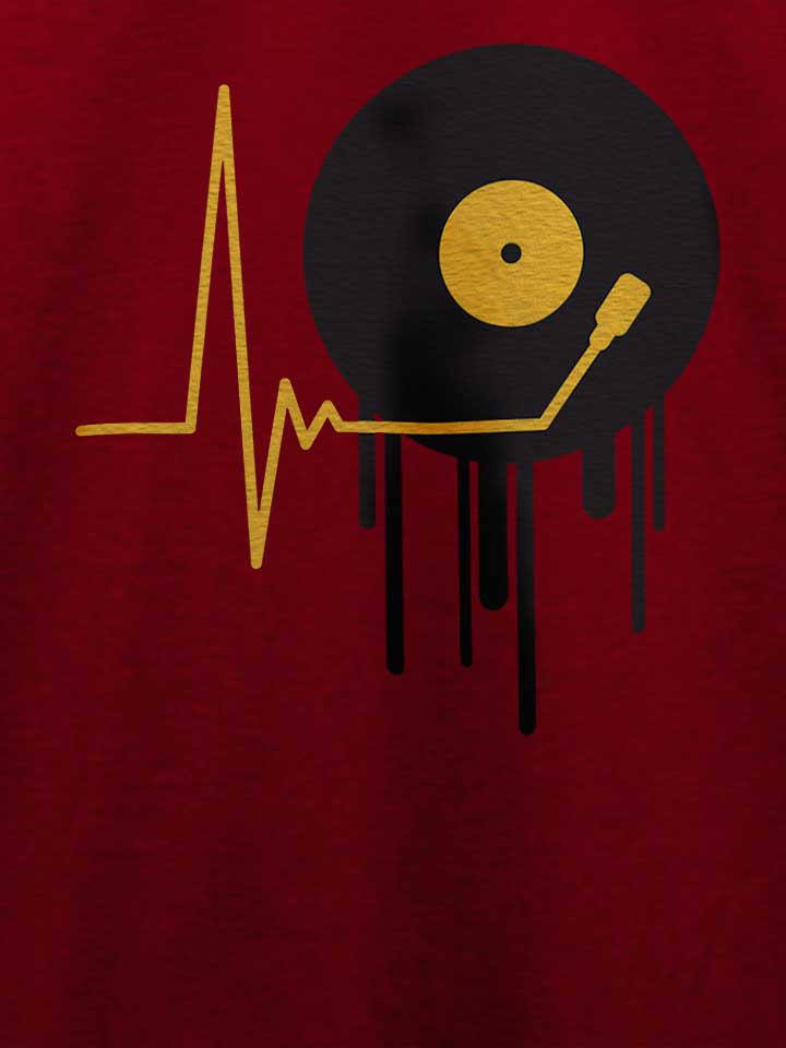 music-pulse-vinyl-t-shirt bordeaux 4