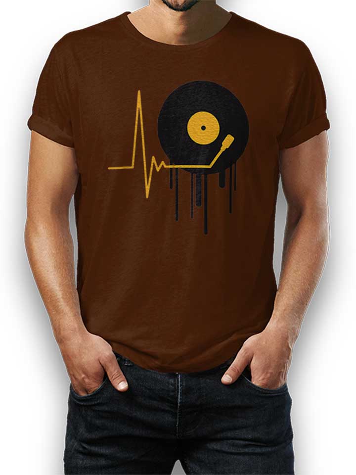 music-pulse-vinyl-t-shirt braun 1