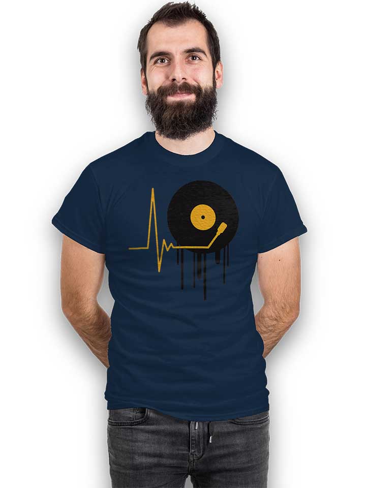 music-pulse-vinyl-t-shirt dunkelblau 2