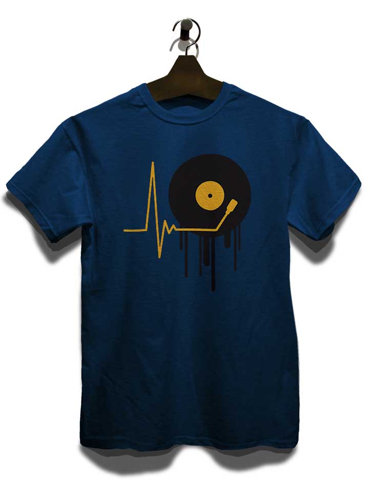 music-pulse-vinyl-t-shirt dunkelblau 3