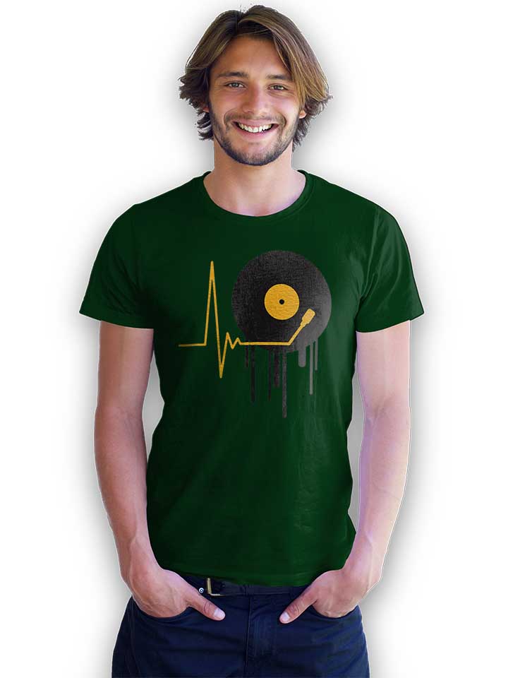 music-pulse-vinyl-t-shirt dunkelgruen 2