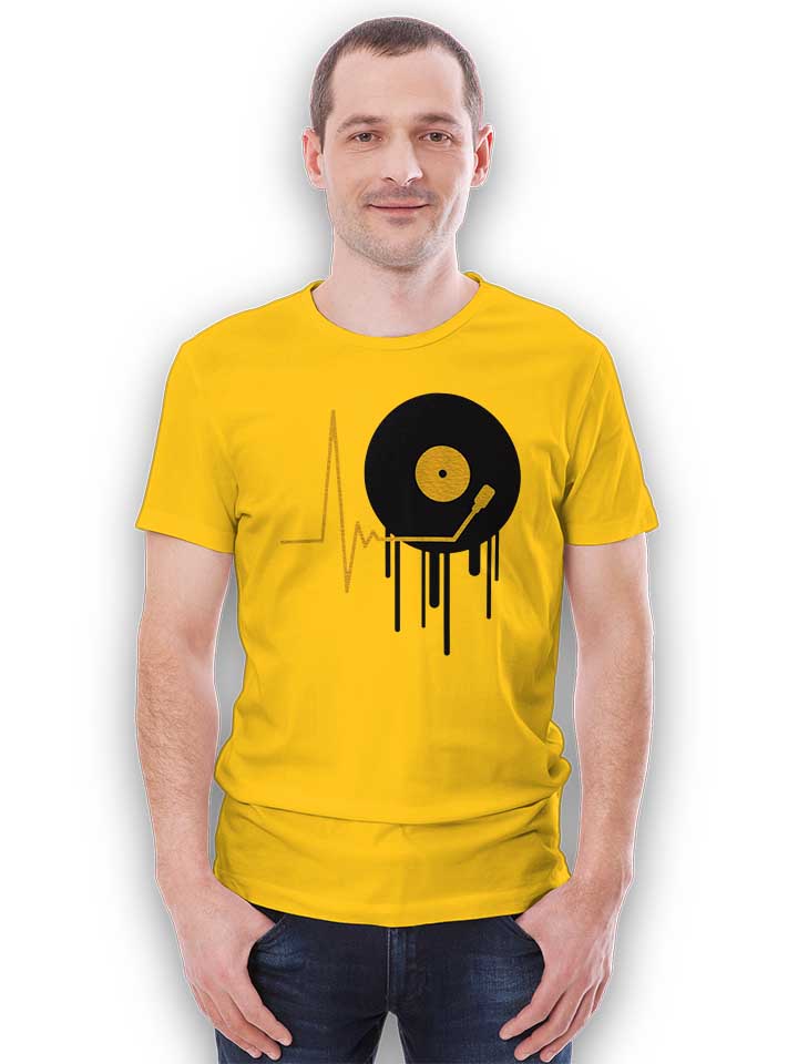 music-pulse-vinyl-t-shirt gelb 2
