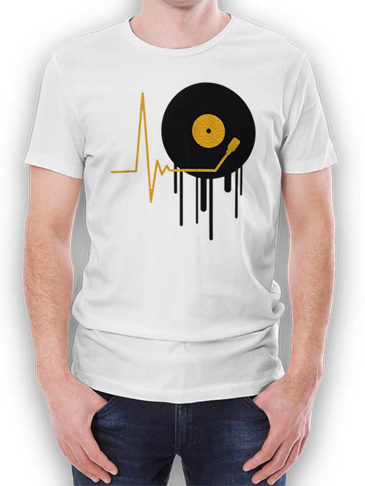music-pulse-vinyl-t-shirt weiss 1